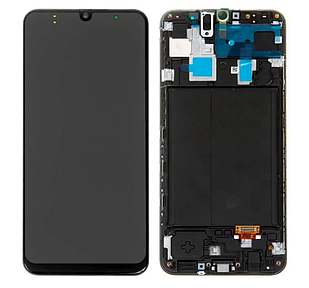 Модуль для Samsung Galaxy A30, Samsung A305 чорний, дисплей + сенсор