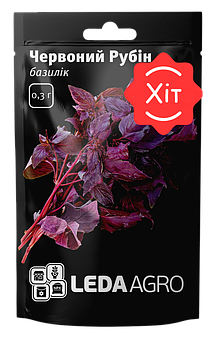 Насіння Базиліку Червоний Рубін, червоний ароматний 0,3 г (LedaAgro)