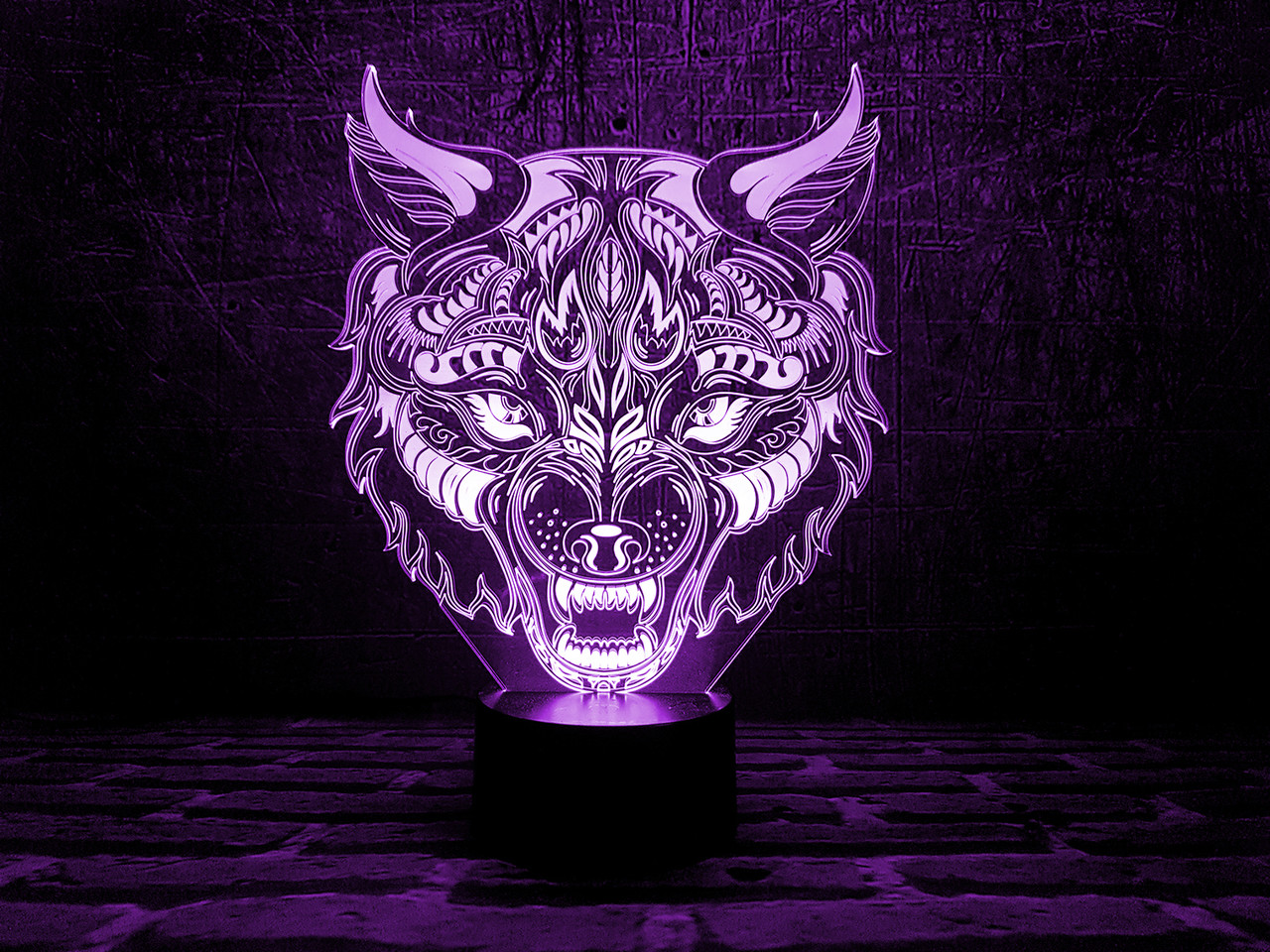 Змінна пластина для 3D-нічника "Вовк - 2" 3DTOYSLAMP, фото 1