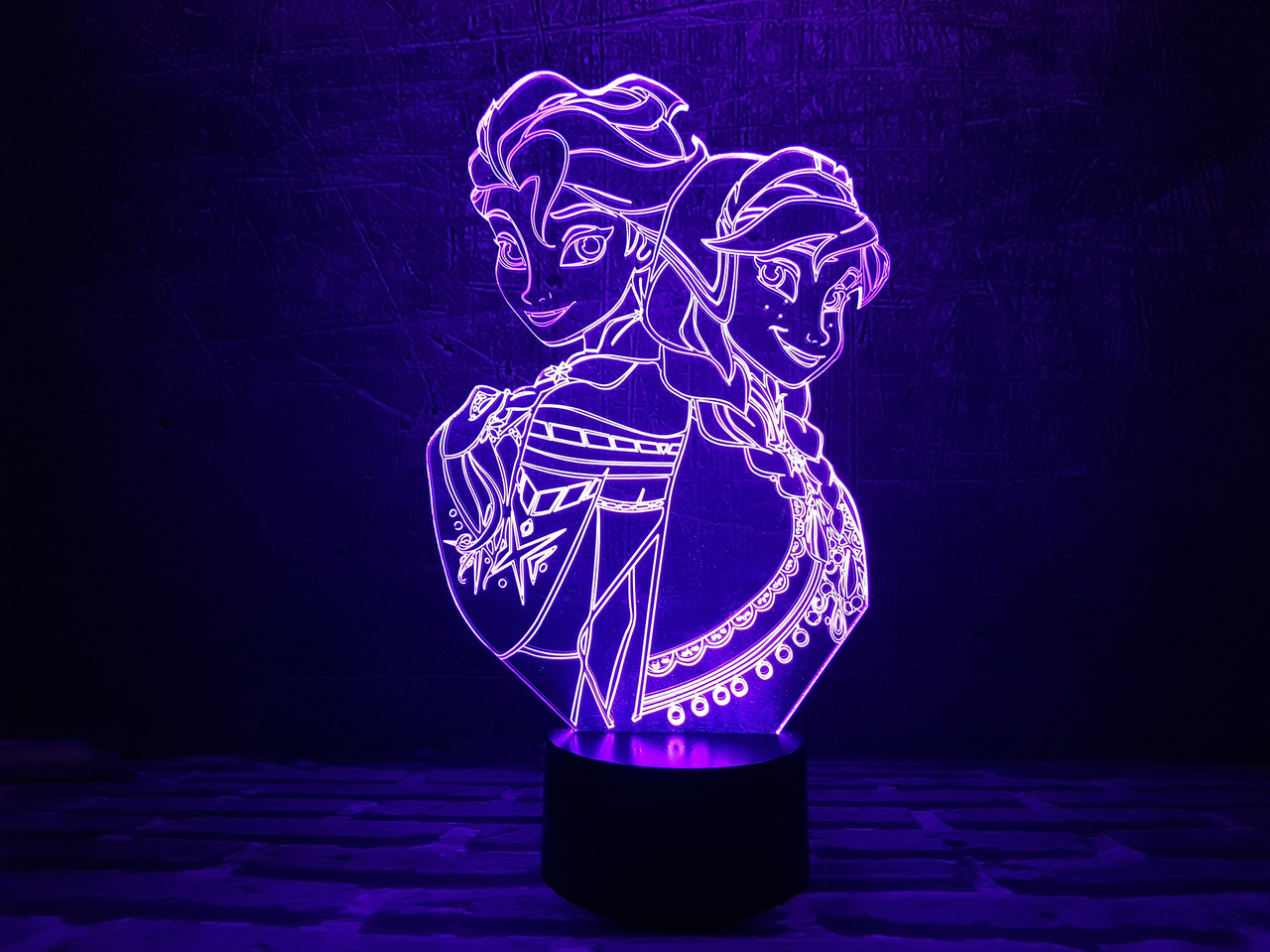 Змінна пластина для 3D-світильників "Холодне серце" 3DTOYSLAMP, фото 1