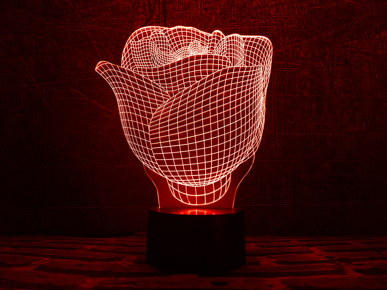 Змінна пластина для 3D-світильників "Роза" 3DTOYSLAMP, фото 1
