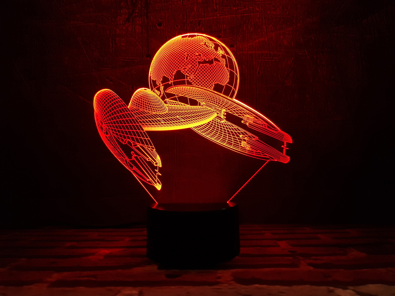 Змінна пластина для 3D-світильників "Космічний корабель 2" 3DTOYSLAMP, фото 1
