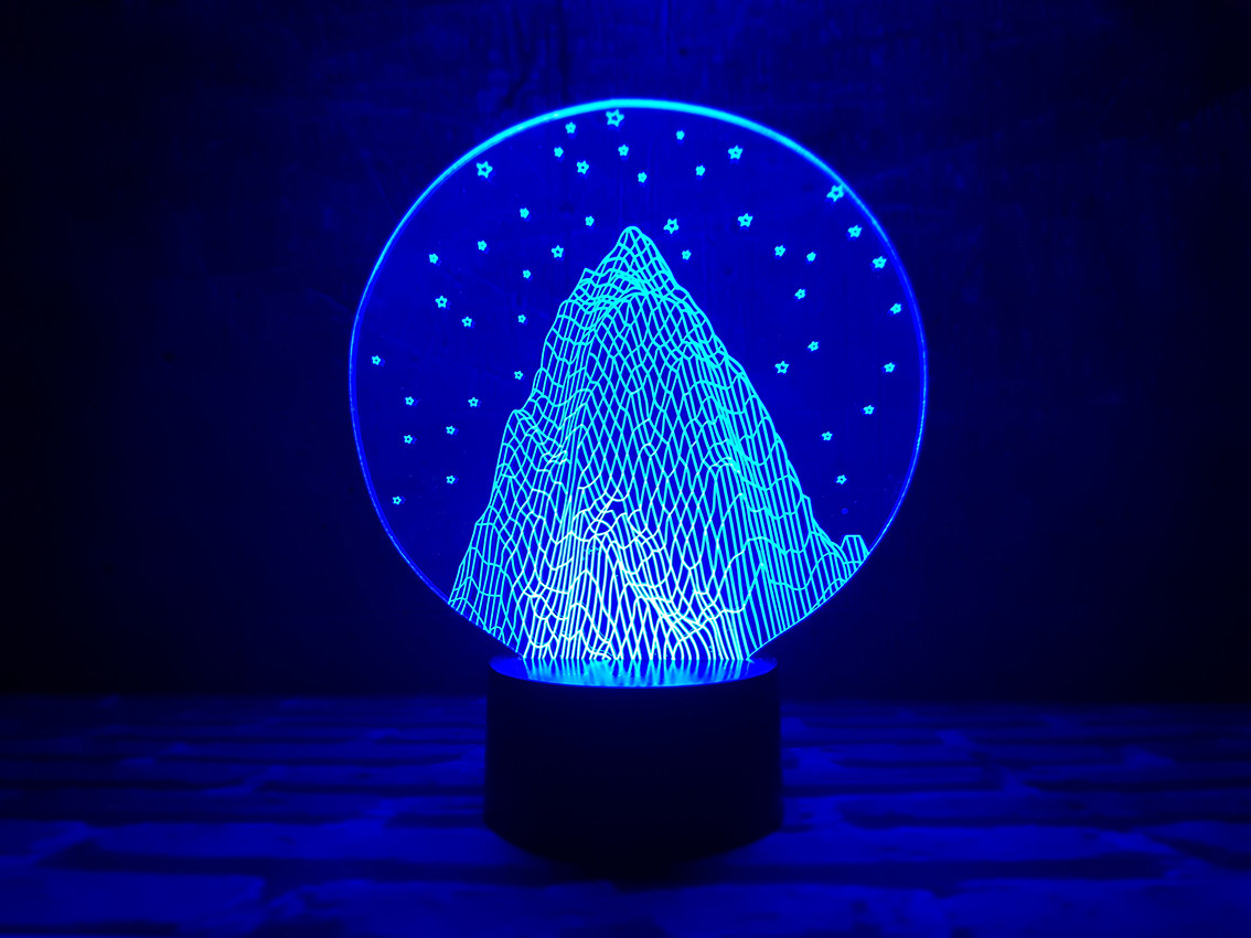 Змінна пластина для 3D нічника "Еверест" 3DTOYSLAMP, фото 1