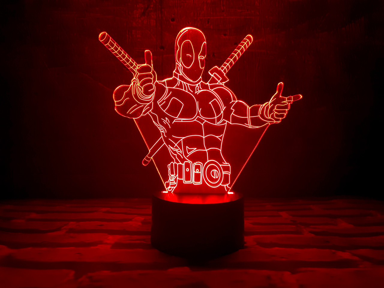 Змінна пластина для 3D-нічника "Дедпул 3" 3DTOYSLAMP, фото 1