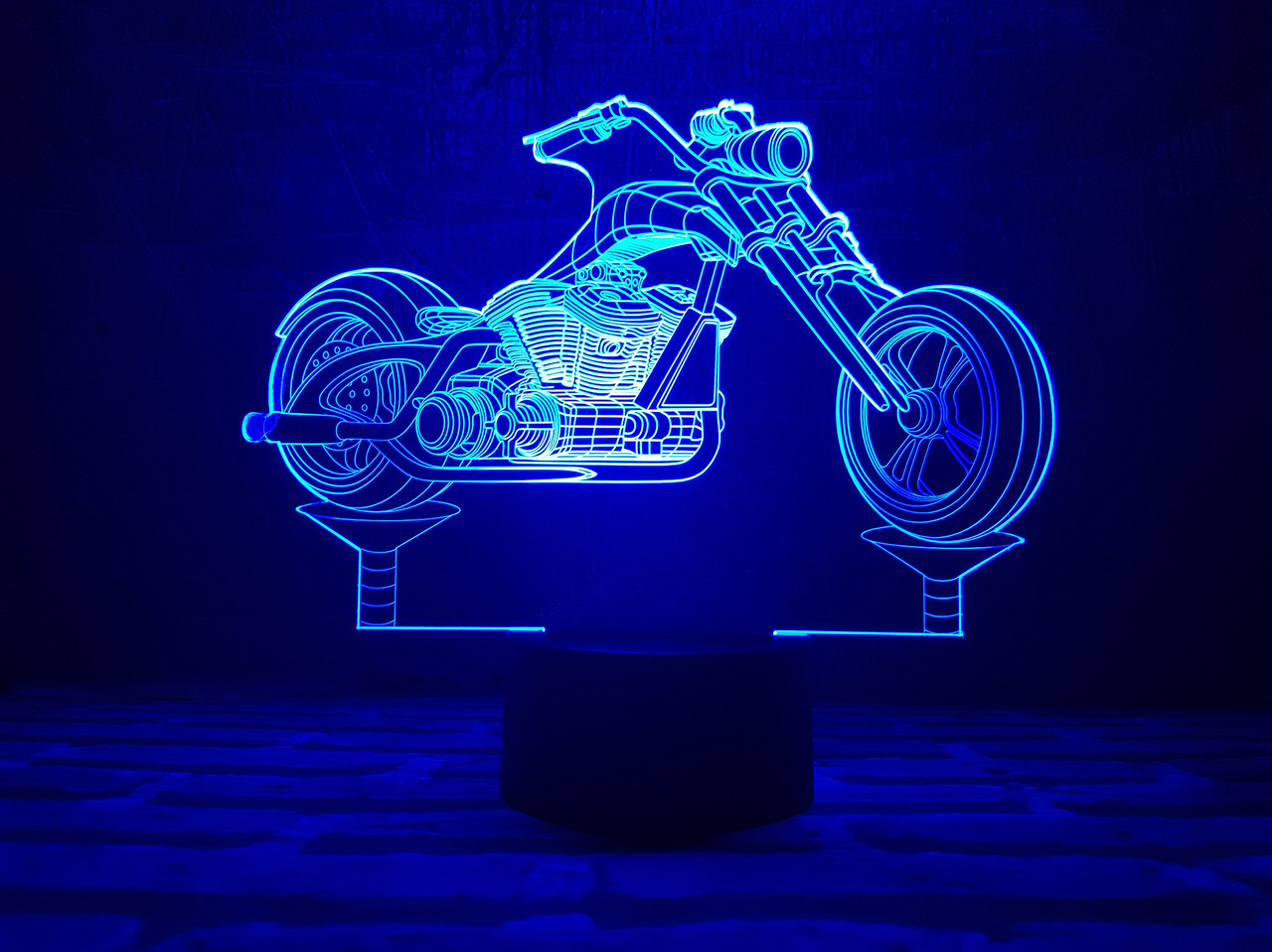 Змінна пластина для 3D-світильників "Мотоцикл 3" 3DTOYSLAMP, фото 1