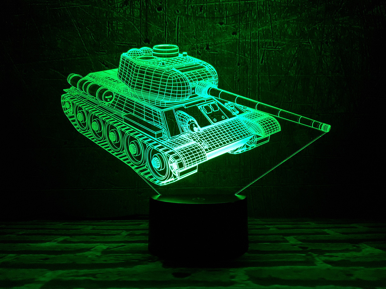 Змінна пластина для 3D-світильників "Танк" 3DTOYSLAMP, фото 1
