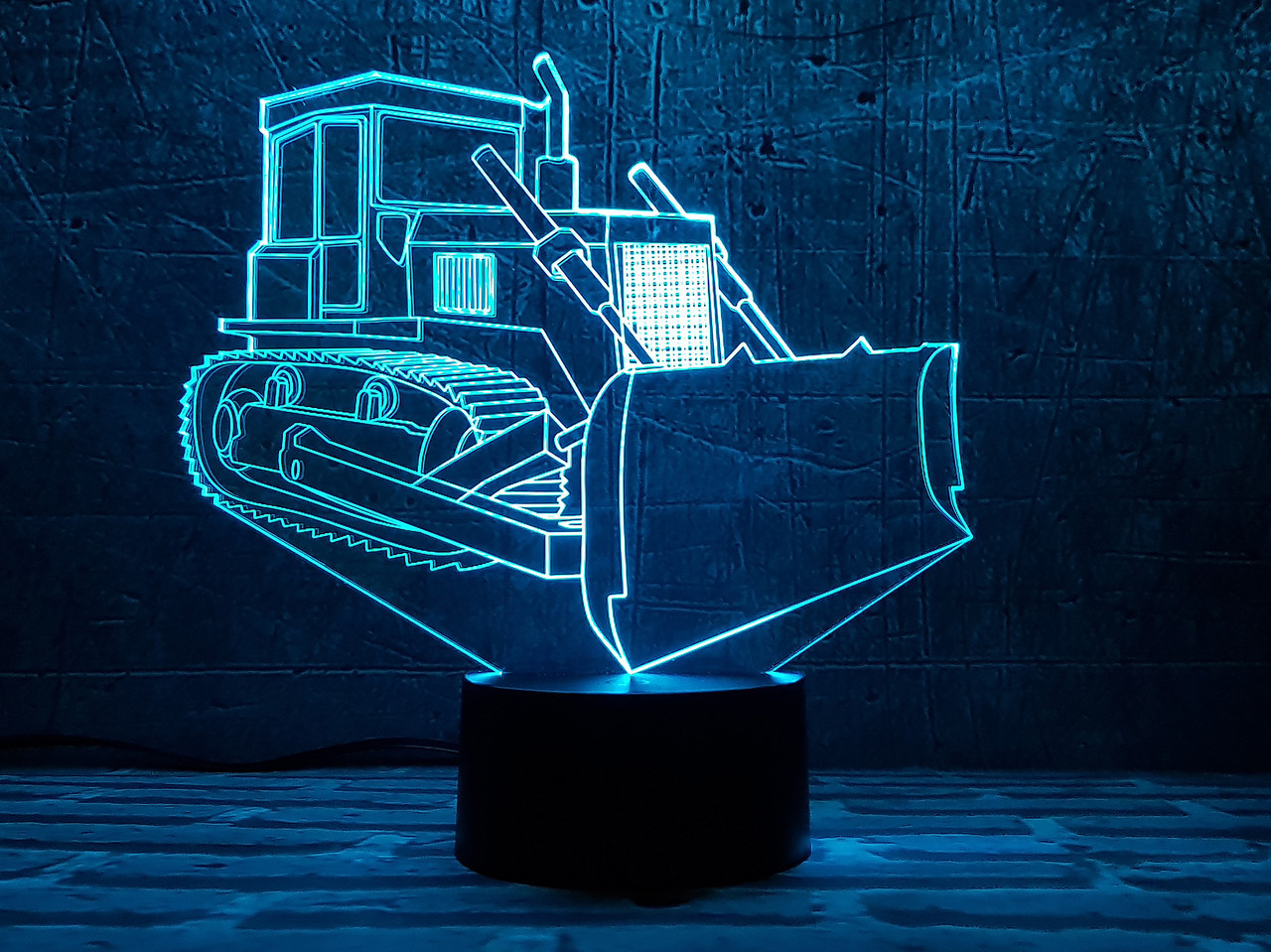 Змінна пластина для 3D-світильників "Бульдозер" 3DTOYSLAMP, фото 1