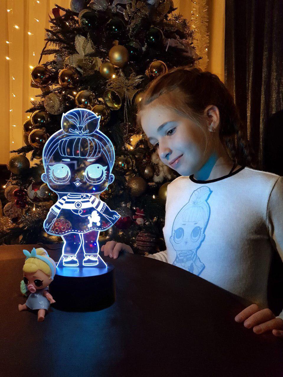 Змінна пластина для 3D-світильників «LOL 1» 3DTOYSLAMP, фото 1