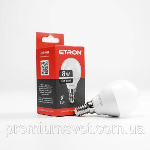 Лампа св/діод ETRON Light Pover G45 8W 4200K E14 (1-ELP-044), фото 1