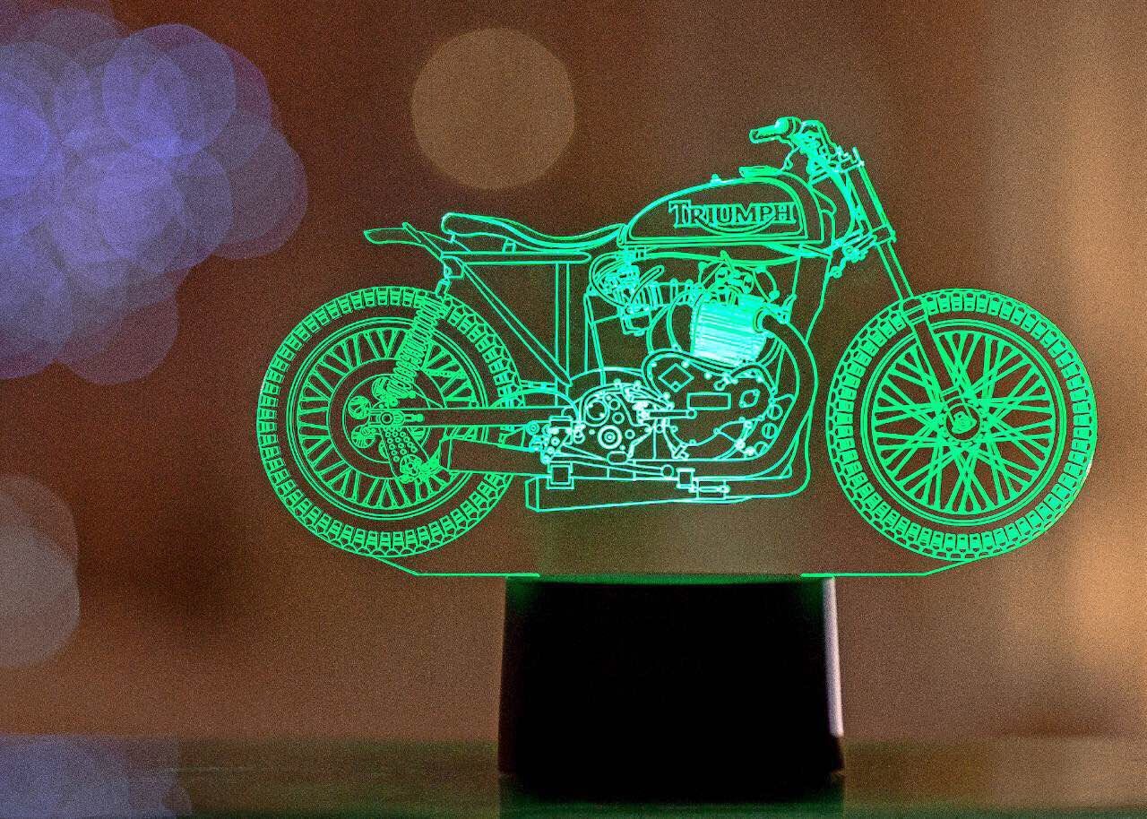 Змінна пластина для 3D-світильників "Мотоцикл 10" 3DTOYSLAMP, фото 1