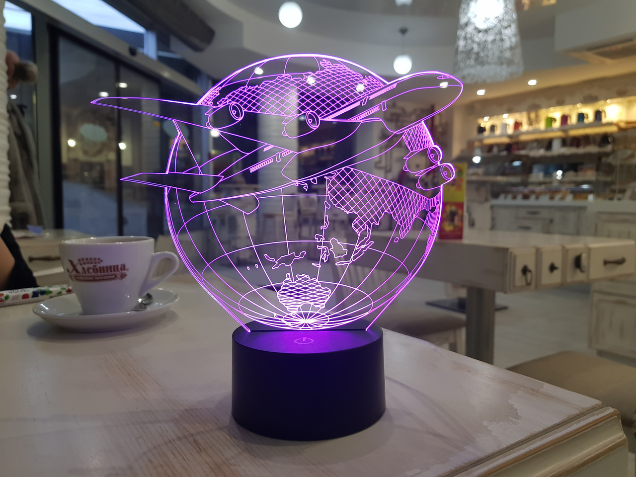 Змінна пластина для 3D-світильників "Літак 3" 3DTOYSLAMP, фото 1