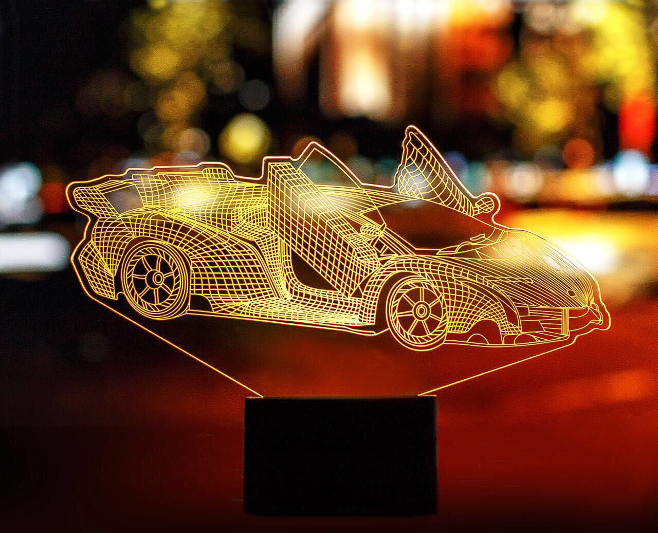 Змінна пластина для 3D-світильників "Автомобіль 39" 3DTOYSLAMP, фото 1