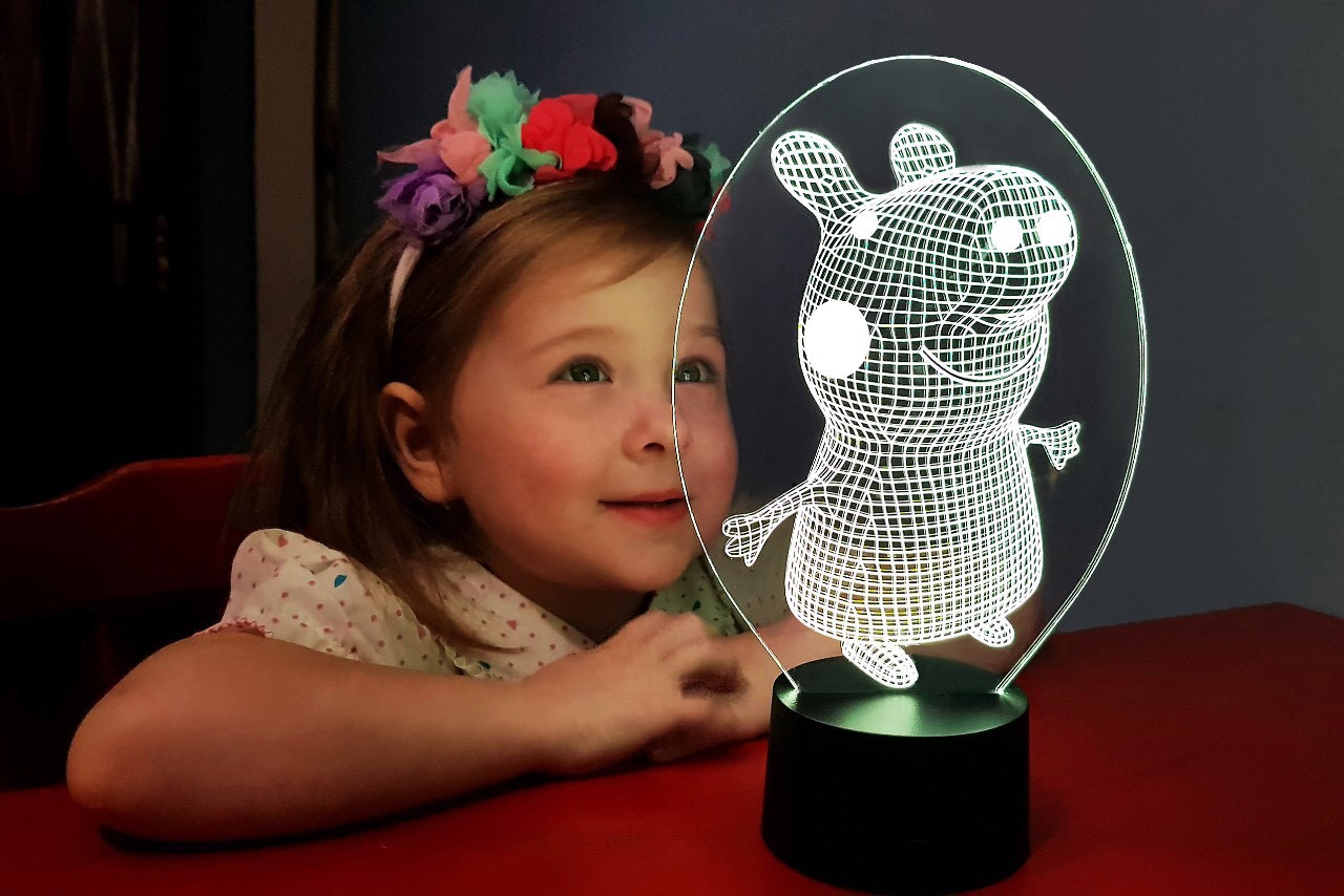 Змінна пластина для 3D-світильників "Свинка Пеппа 2" 3DTOYSLAMP, фото 1