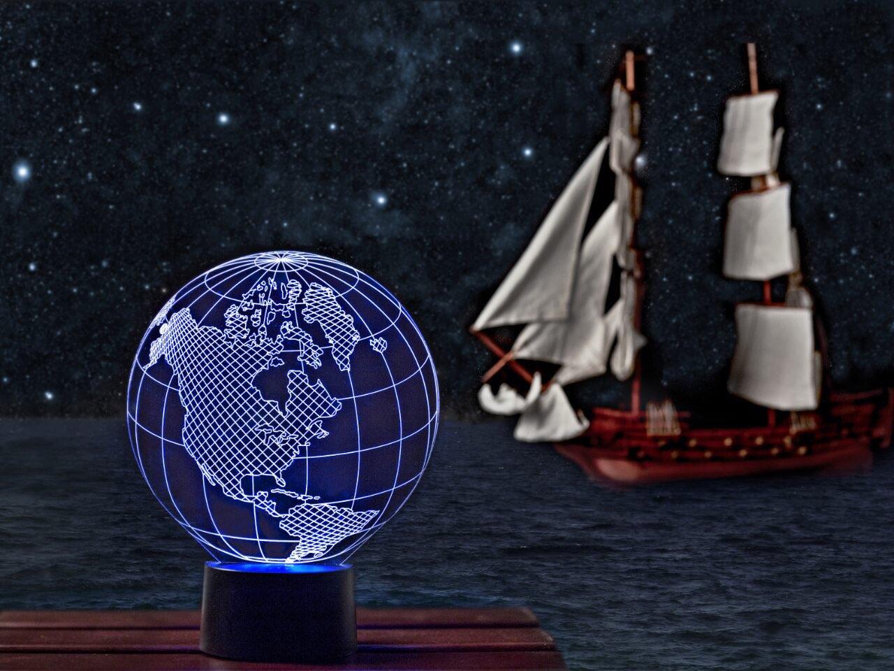 Змінна пластина для 3D-світильників "Глобус" 3DTOYSLAMP, фото 1