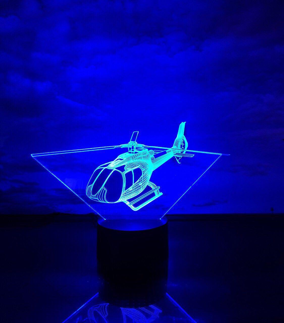 Змінна пластина для 3D-світильників "Вертоліт 4" 3DTOYSLAMP, фото 1