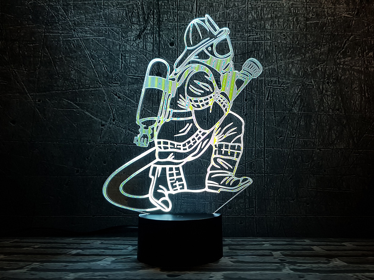 Змінна пластина для 3D-світильників "Пожежник 2" 3DTOYSLAMP, фото 1