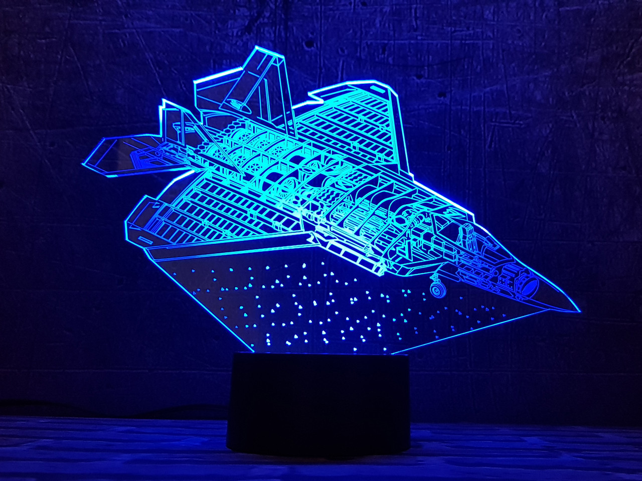 Змінна пластина для 3D-світильників "Літак 6" 3DTOYSLAMP, фото 1