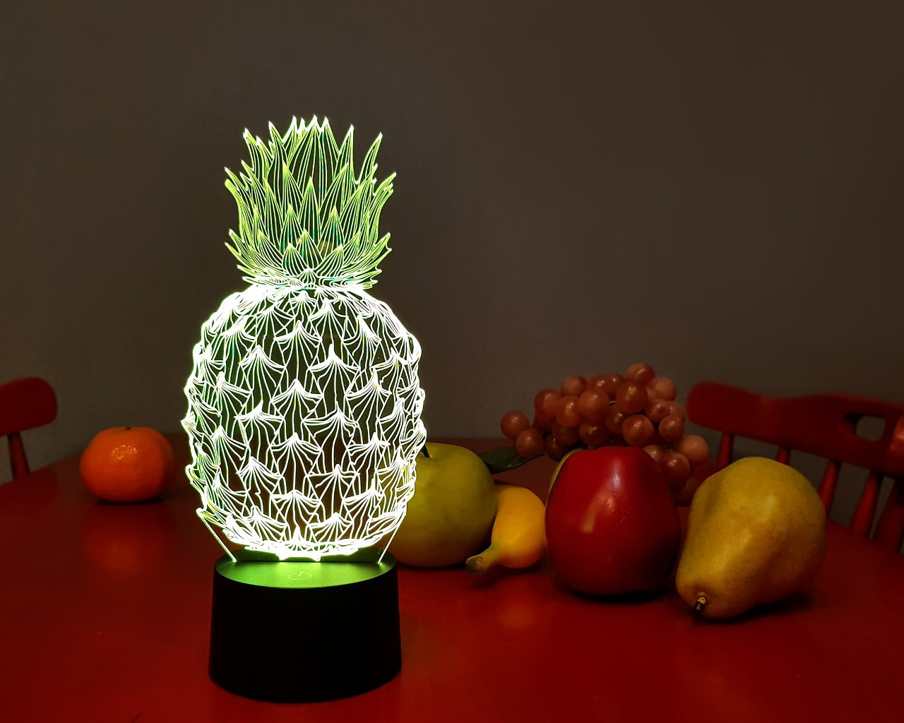 Змінна пластина для 3D-нічник-світильник "Ананас" 3DTOYSLAMP, фото 1
