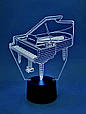 3D нічник "Рояль" (УВАЧНЕ ЗОБРАЖЕННЯ) + пульт ДК + мережевий адаптер +  батарейки (3ААА)  3DTOYSLAMP, фото 3