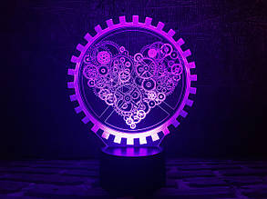 Змінна пластина для 3D ламп "Механічне серце" 3DTOYSLAMP