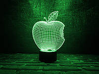 Сменная пластина для 3D светильников "Apple" акрил. Сменная пластина для ночника 3D в детскую комнату