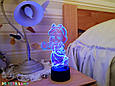 3D нічник "Білоснежка 2" (ВОЛІЧНЕ ЗОБРАЖЕННЯ) + пульт ДК + мережевий адаптер + батарейки (3ААА)  3DTOYSLAMP, фото 2