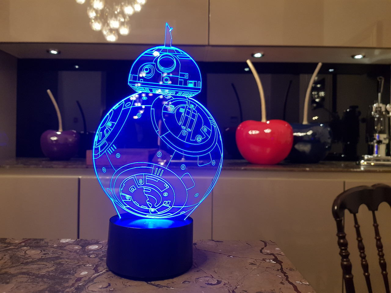 Змінна пластина "BB 8" для 3D-світильників 3DTOYSLAMP, фото 1