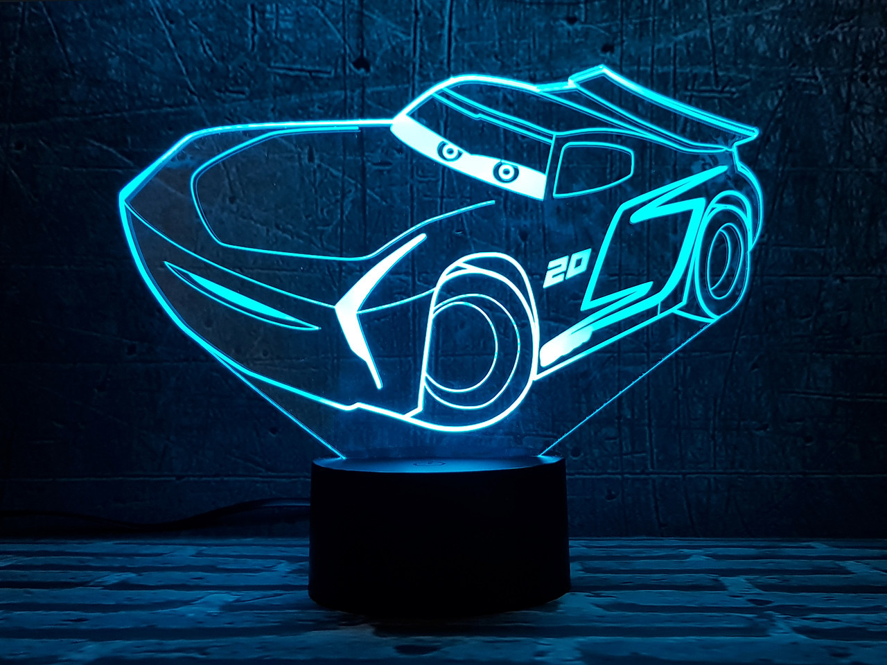 Змінна пластина для 3D-світильників "Автомобіль 25" 3DTOYSLAMP, фото 1
