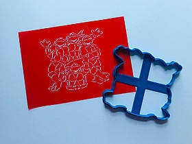 3D-формочки-вирубки для пряників "Черепашки - Ніндзя"