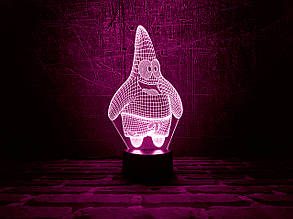 Змінна пластина для 3D ламп "Патрик" 3DTOYSLAMP