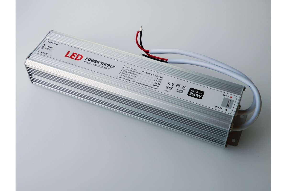 Блок живлення 200W 12V герметичний premium Jinbo