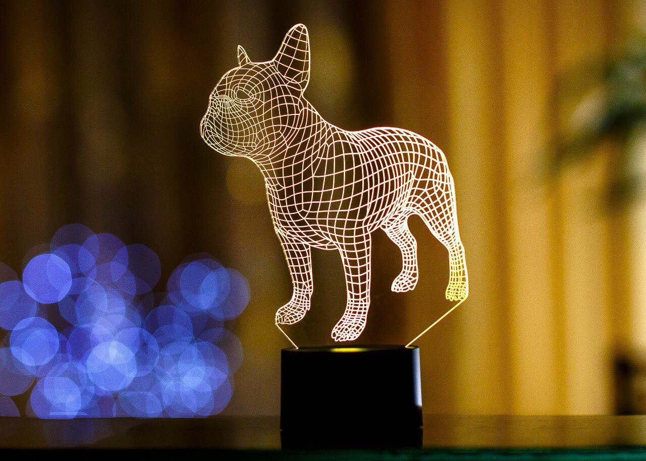Змінна пластина для 3D світильників "Французький бульдог" 3DTOYSLAMP, фото 1