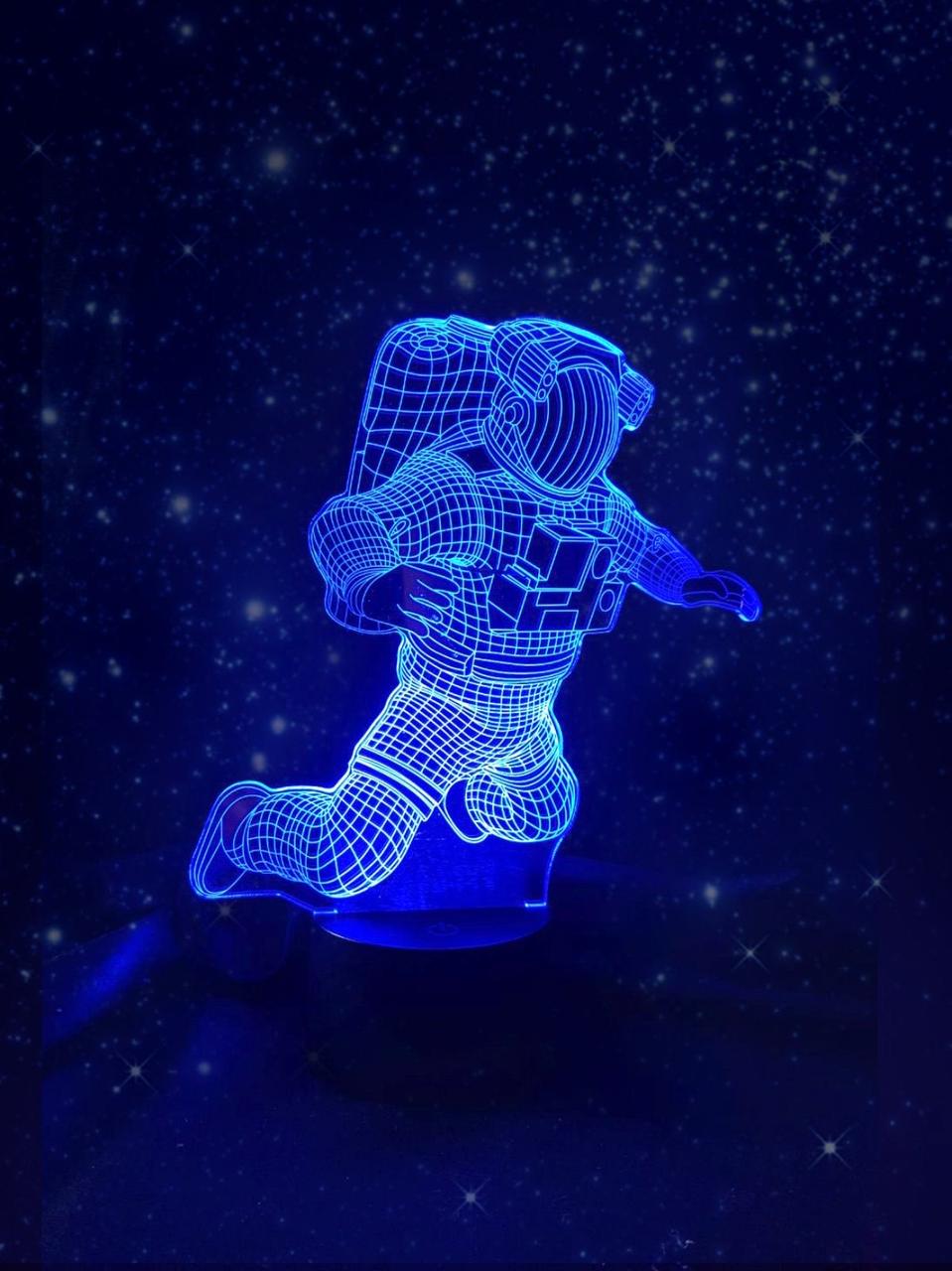 Змінна пластина для 3D-світильників "Космонавт 2" 3DTOYSLAMP, фото 1