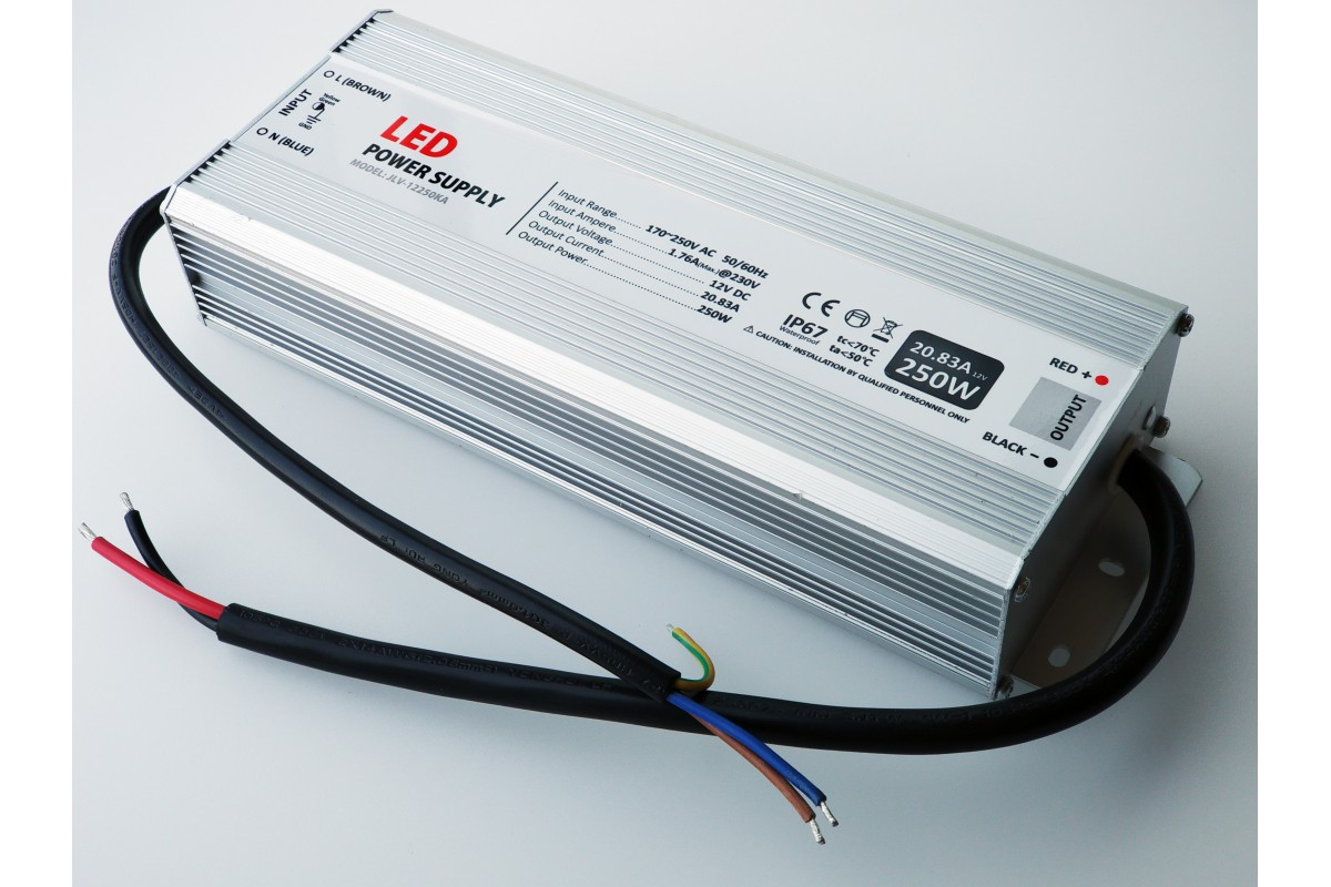 Блок живлення 250 W 12 V герметичний premium Jinbo