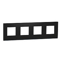 Рамка 4-постова каучук Unica New Pure Schneider Electric NU600882