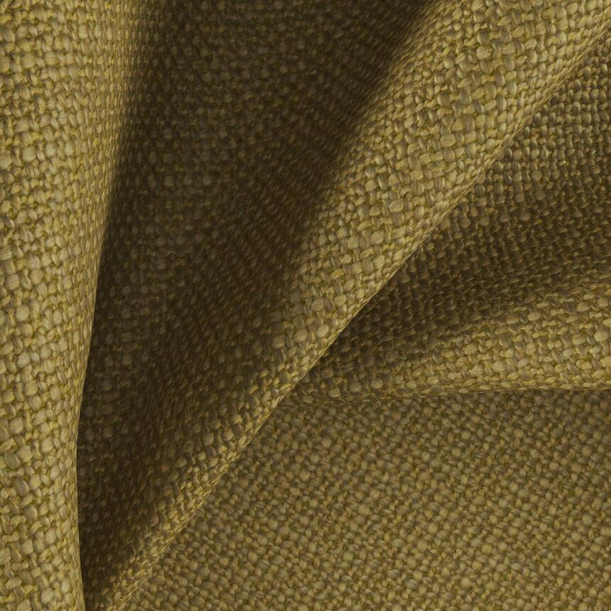 Меблева фактурна тканина рогожка Рокко (Rocco) гірчичного кольору