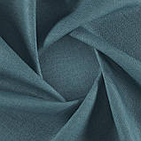 Меблева фактурна тканина рогожка Рокко (Rocco) кольору морської хвилі, фото 2