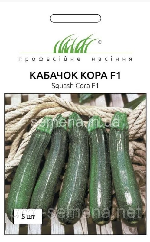 Кабачок Кора F1 5 нас ТМ Професійне насіння, фото 1