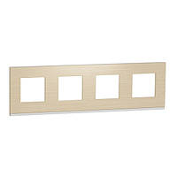 Рамка 4-постова клен Unica New Pure Schneider Electric NU600883