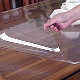 М'яке скло плівка Crystal 1.5 мм скатертини захист на стіл термостійка, фото 4