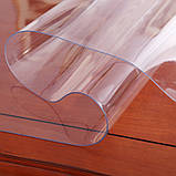 М'яке скло плівка Crystal 1.5 мм скатертини захист на стіл термостійка, фото 6