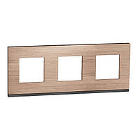 Рамка 3-постова дуб Unica New Pure Schneider Electric NU600684
