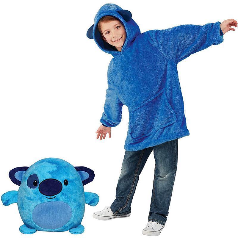 Дитяча толстовка-халат плед трансформер з капюшоном і рукавами Huggle Pets Hoodie Собачка.