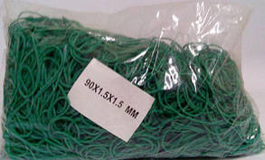 Грошова Гумка №90 ( зелена )*1,5 мм 1 кг "Plast" (1 пач.)