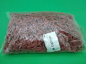 Гумки для упаковки зелені №15 ( червона )*1,2 мм 1 кг "Plast" (1 пач.)