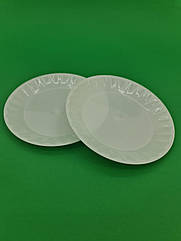Тарілка склоподібна одноразова розмір 160мм, біла 10 шт/уп