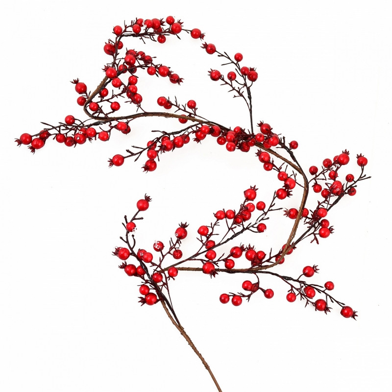Ветка декоративная Yes Fun с красными ягодами 150см (973492)