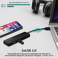 USB Type-C Хаб Promate LinkHub-C (linkhub-c.grey), фото 5