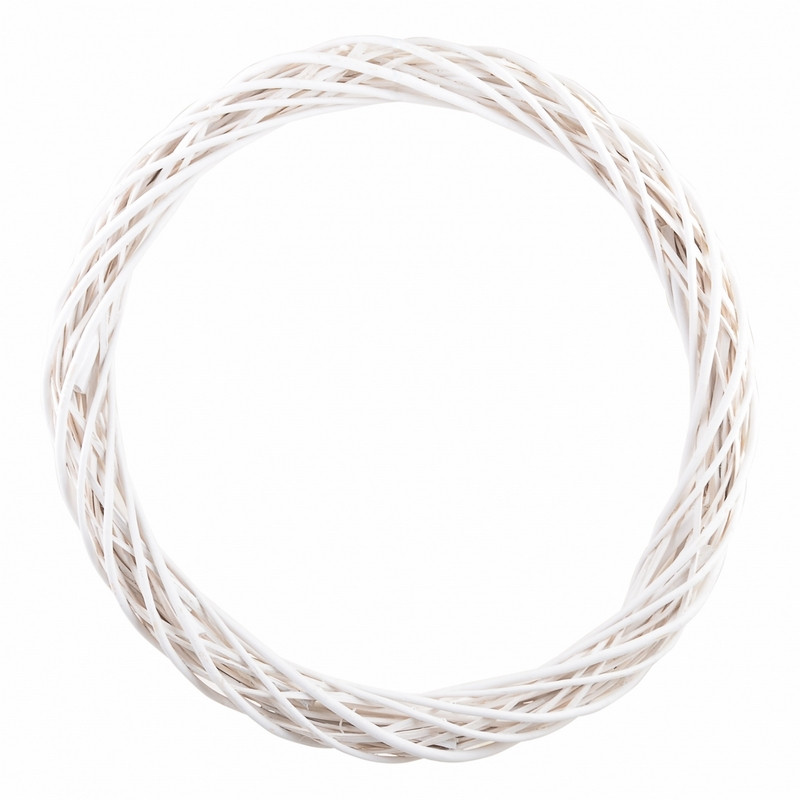 Венок декоративный Yes Fun ротанговый d-60см белый (973450)