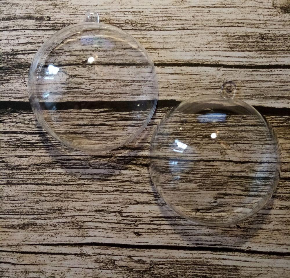 Куля пластикова прозора 8 см (роз’ємна). Опт – коробка 375 шт., фото 1